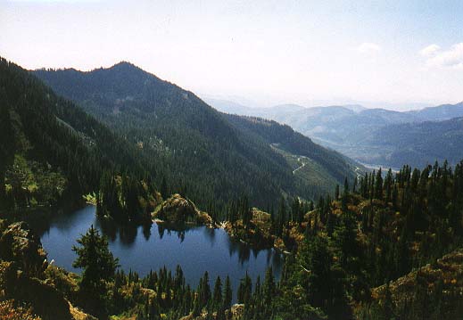 Looking down on Lake Lillian
