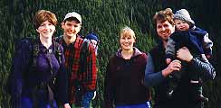 Matt, Maren and Bryden - David, Natalie and Evan - all on the summit of Little Si
