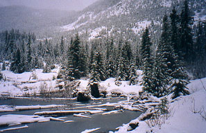 Frozen pond on Mt. Washington